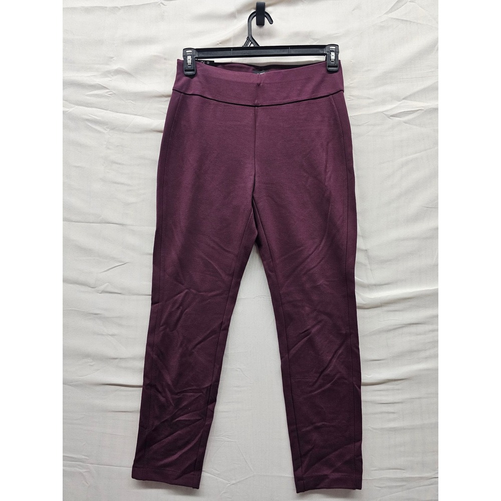 Express Womens‎ Ponte Pull On Pants Burgundy Rayon Blend Casual Size Medium